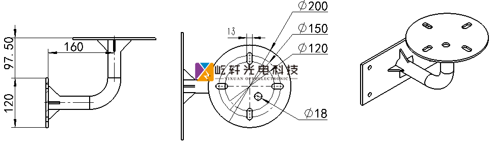 ZJ021側(cè)立面安裝支架